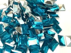 Chaton Retangular 10x14 - Blue Zirco