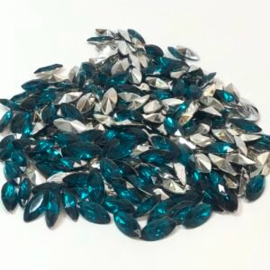 Chaton Navete 7x15 - Blue Zirco
