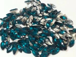 Chaton Navete 7x15 - Blue Zirco