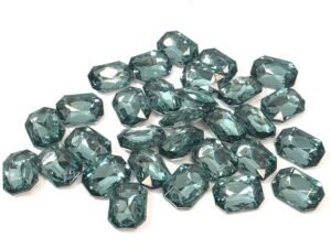 Chaton Octagonal 10x14 - Vintage Acqua