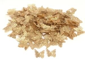 Borboleta - 25mm - Dourada - 10 unid.