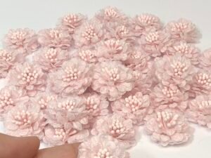 Flor Juta - 3,0 cm - Rosa BB - 2 unid.