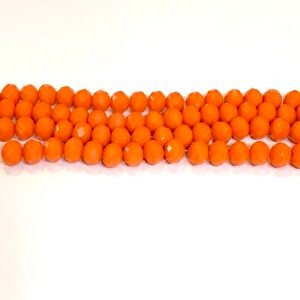 Fio Cristal-Laranja leitoso -08mmAprx65unid