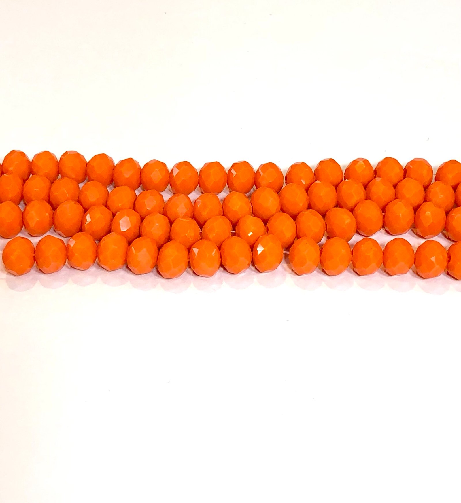 Fio Cristal-Laranja leitoso -08mmAprx65unid