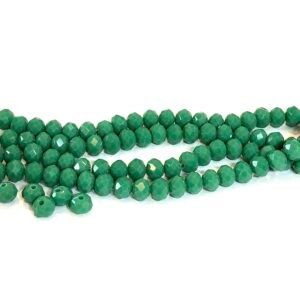 Fio Cristal-Verde Bandeira 08mmAprx 65unid