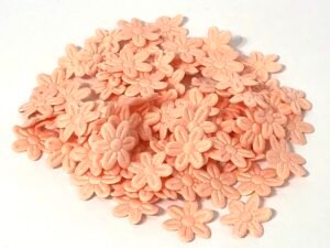 Flor Margarida - Salmão - 2mm - Aprox 100unid