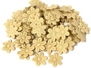 Flor Margarida - Marrom Claro - 2mm - Aprox 100unid