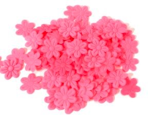 Flor Margarida - Rosa Neon - 2mm - Aprox 100unid