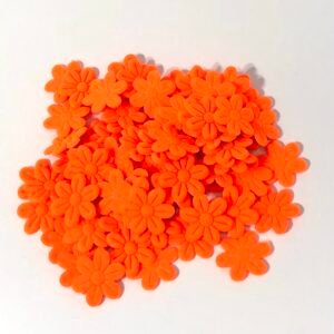 Flor Margarida - Laranja Neon - 2mm - Aprx 100unid