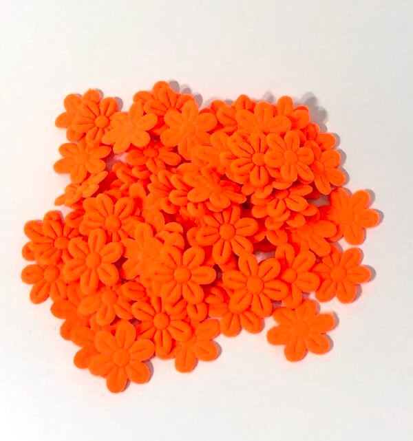 Flor Margarida - Laranja Neon - 2mm - Aprx 100unid