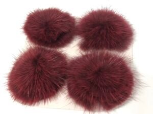 Pompom - Pelúcia Marsala Achatado - 4,5cm - 02unid