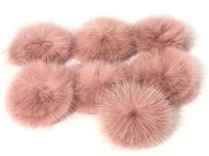 Pompom - Pelúcia Rosê Achatado - 4,5cm - 02unid