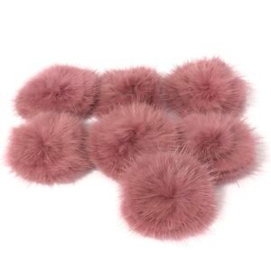 Pompom Pelúcia Rosa antigo achatado  -4,5cm
02unid