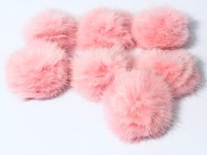 Pompom - Pelúcia Rosa Claro Achatado - 3,0cm - 05unid