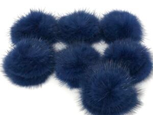 Pompom - Pelúcia Azul Montana Achatado - 4,5cm - 02unid