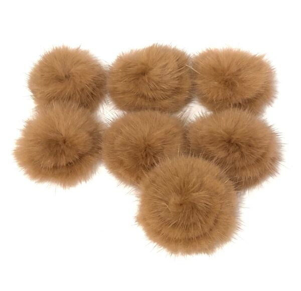Pompom Pelúcia achatado Marrom claro -4,5cm
02unid