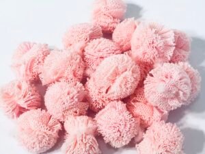 Pompom - Malha Rosa Claro - 1,5cm - 20unid