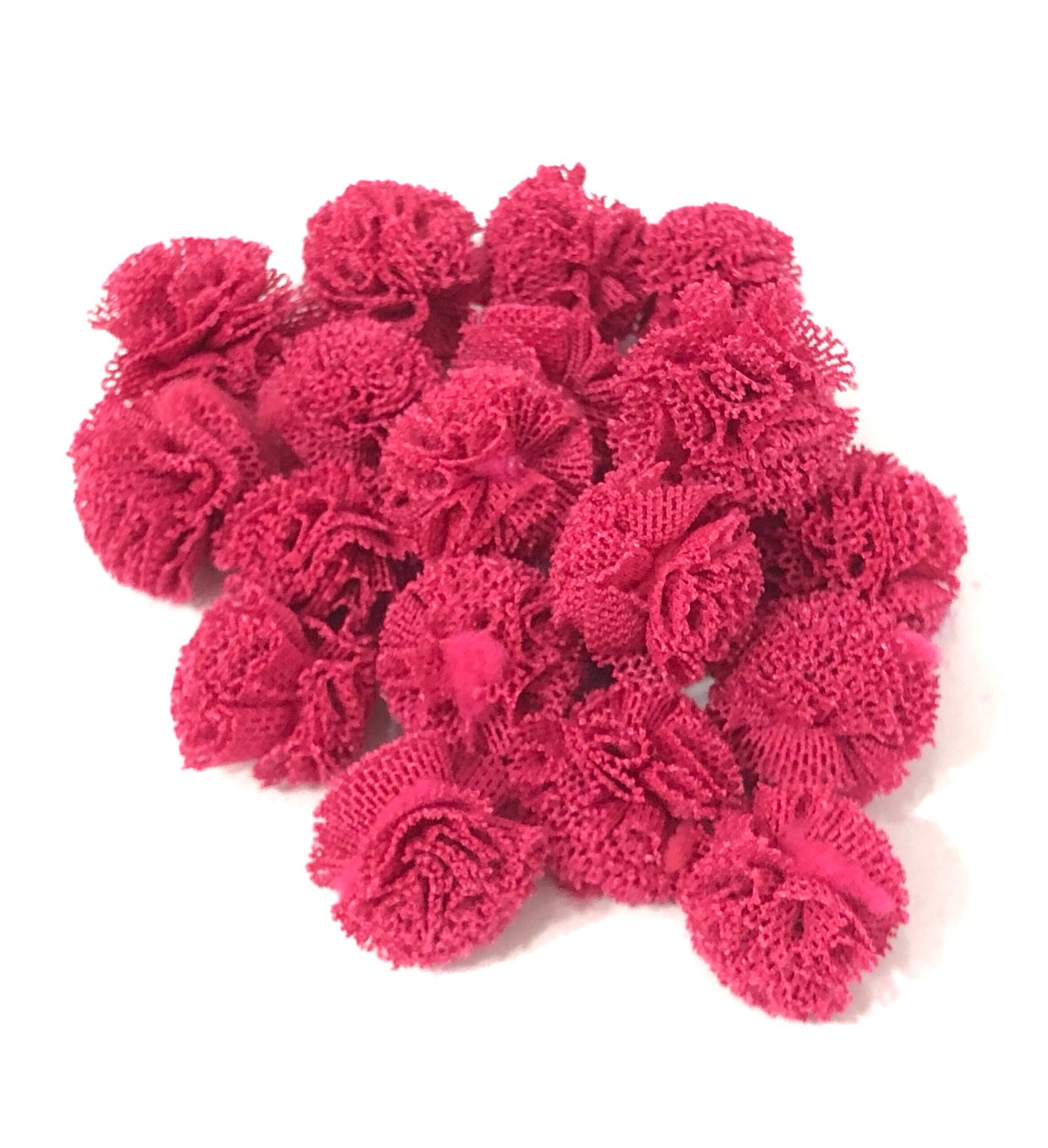 Pompom malha  -Rosa  chiclete 1,5cmm
20unid