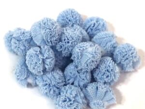 Pompom - Malha Azul Jeans - 1,5cm - 20unid