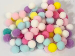 Pompom - Bolinha Colorida - 10mm - Aprox 100unid