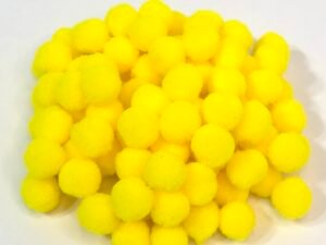 Pompom - Bolinha Amarelo - 10mm - Aprox 100unid