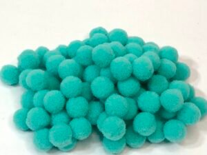 Pompom - Bolinha Azul Jade - 10mm - Aprox 100unid