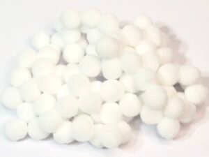 Pompom - Bolinha Branco - 10mm - Aprox 100unid