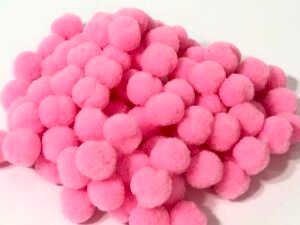 Pompom - Bolinha Rosa Claro - 10mm - Aprox 100unid