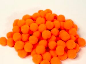 Pompom - Bolinha Laranja - 10mm - Aprox 100unid