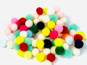 Pompom - Bolinha Colorida - 10mm - Aprox 100unid