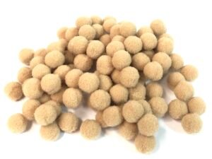 Pompom - Bolinha Bege - 10mm - Aprox 100unid