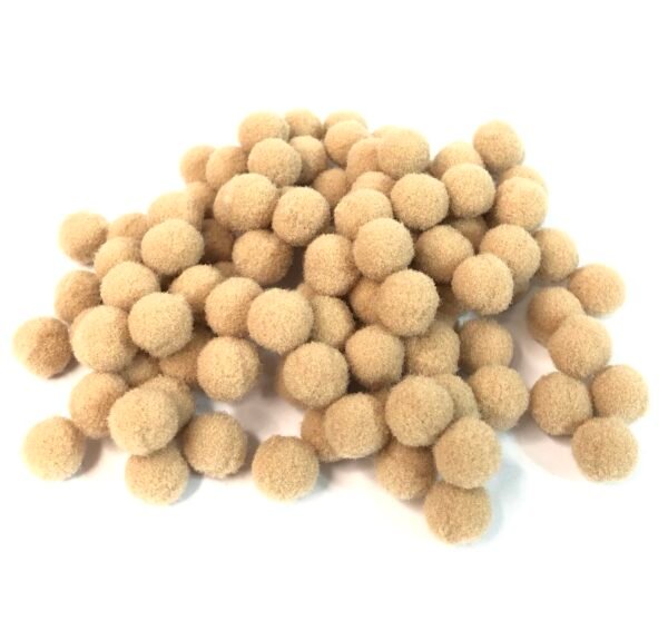Pompom - Bolinha Bege - 10mm - Aprox 100unid