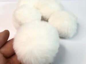 Pompom - Pelúcia Branco - 05mm - 02unid