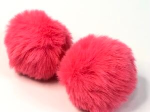 Pompom - Pelúcia Rosa - 05mm - 02unid