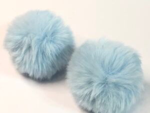Pompom - Pelúcia Azul Claro - 05mm - 02unid