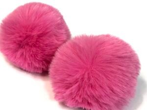 Pompom - Pelúcia Rosa - 05mm - 02unid