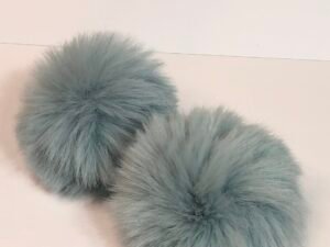 Pompom - Pelúcia Cinza Claro - 07mm - 02unid