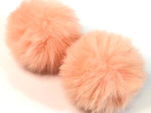 Pompom - Pelúcia Salmão - 07mm - 02unid