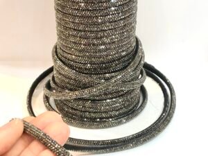 Strass Meia Cana - Grafite - Tamanho SS5 (6mm - 5 Fileiras)