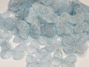 Borboleta - 4,5mm - Azul BB - 4 unid.