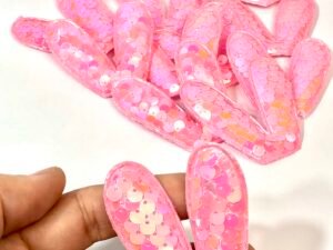 Paetê - Orelha Coelho - Rosa - 2 unid.