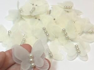 Borboleta - Bege 4.2cm- 05 unid.