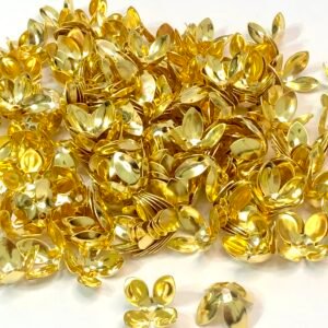 Tulipa Flor Metal dourado 1,5cm20unid