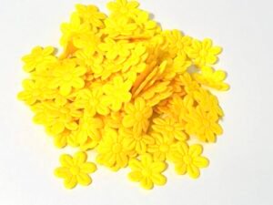 Flor Margarida - Amarelo - 2mm - Aprox 100unid
