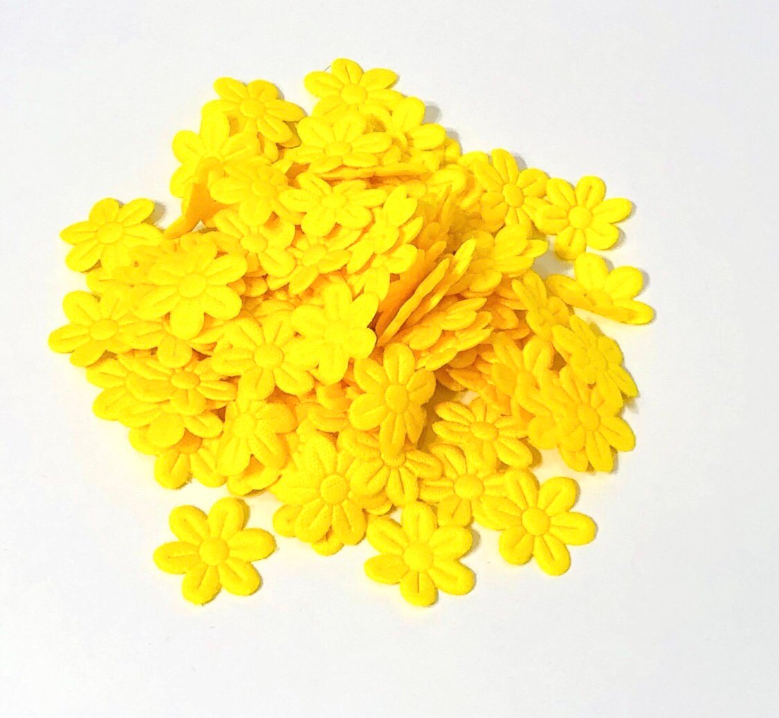 Flor Margarida - Amarelo - 2mm - Aprx 100unid
