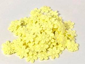 Flor Margarida - Amarelo Manteiga - 2mm - Aprox 100unid