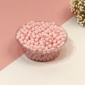 Conta Bolinhas 6mm - Rosa Bebê (25g)