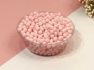 Conta Bolinhas 6mm - Rosa Bebê (25g)