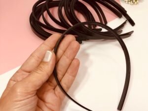 Tiara Importada Dentinho Preta 0.8mm 6 unid