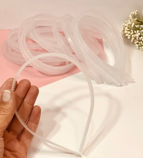Tiara Dentinho Silicone Transparente 10mm 6 Unid